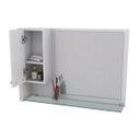 Ver imagem 6 de Gabinete para Banheiro 2 Portas 1 Gaveta com Cuba Q35 e Espelheira Legno 830W Branco/Nogal