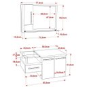 Ver imagem 3 de Gabinete para Banheiro 2 Portas 1 Gaveta com Cuba Q35 e Espelheira Legno 830W 