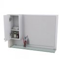 Ver imagem 6 de Gabinete para Banheiro 2 Portas 1 Gaveta com Cuba e Espelheira Legno 830W Branco/Carvalho Dark