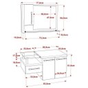Ver imagem 3 de Gabinete para Banheiro 2 Portas 1 Gaveta com Cuba e Espelheira Legno 830W