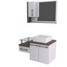 Gabinete para Banheiro 2 Portas 1 Gaveta com Cuba e Espelheira Legno 830W  - 2