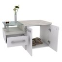 Ver imagem 5 de Gabinete para Banheiro 2 Portas 1 Gaveta com Cuba e Espelheira Legno 830W Branco/Carvalho Dark