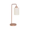 Abajur Luminária Mesa Retrô Cobre com Cúpula Tecido Cru.:cobre - 1