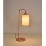 Abajur Luminária Mesa Retrô Cobre com Cúpula Tecido Cru.:cobre - 3