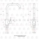 Ver imagem 5 de Torneira Para Cozinha Misturador Monocomando Aço Inox Potengí Pingoo.casa - Cobre