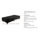 Ver imagem 4 de Cama Box Base C/auxiliar Universal Solteiro Tecido Bordado Black (88x188x30) - Paropas