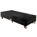 Ver imagem 2 de Cama Box Base C/auxiliar Universal Solteiro Tecido Bordado Black (88x188x30) - Paropas