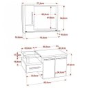 Ver imagem 3 de Gabinete para Banheiro 2 Portas 1 Gaveta com Cuba e Espelheira Legno 830W Espresso Móveis Branco/Car