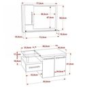 Ver imagem 3 de Gabinete para Banheiro 2 Portas 1 Gaveta com Cuba e Espelheira Legno 830W Espresso Móveis Branco/Carvalho