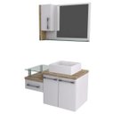 Ver imagem 2 de Gabinete para Banheiro 2 Portas 1 Gaveta com Cuba e Espelheira Legno 830w Espresso Móveis