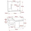 Ver imagem 3 de Gabinete para Banheiro 2 Portas 1 Gaveta com Cuba e Espelheira Legno 830W Espresso Móveis Branco/Chess