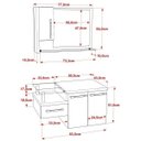 Ver imagem 3 de Gabinete para Banheiro 2 Portas 1 Gaveta com Cuba e Espelheira Legno 830w Espresso Móveis