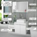 Ver imagem 7 de Gabinete para Banheiro 2 Portas 1 Gaveta com Cuba e Espelheira Legno 830w Espresso Móveis