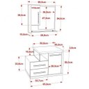 Ver imagem 3 de Gabinete para Banheiro 1 Porta 2 Gavetas com Cuba Q35 e Espelheira Legno 650W Espresso Móveis