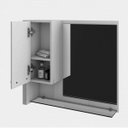Ver mais imagens de Gabinete para Banheiro 1 Porta 2 Gavetas com Cuba Q35 e Espelheira Legno 650W Espresso Móveis Branco
