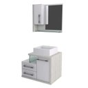 Ver imagem 2 de Gabinete para Banheiro 1 Porta 2 Gavetas com Cuba Q35 e Espelheira Legno 650W Espresso Móveis