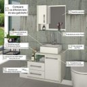 Ver imagem 5 de Gabinete para Banheiro 1 Porta 2 Gavetas com Cuba Q35 e Espelheira Legno 650W Espresso Móveis Branco