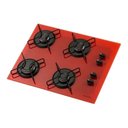 Ver imagem 3 de Cooktop a Gás 4 Bocas Fornello Vermelho Bivolt