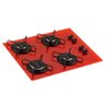 Cooktop a Gás 4 Bocas Fornello Vermelho Bivolt - 2