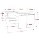 Ver imagem 4 de Gabinete para Banheiro Legno 830W Branco/Carvalho