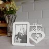 Porta Retrato 2 Conjuntos Pra Familia Decoração Quarto Casal:Branco e Preto - 4