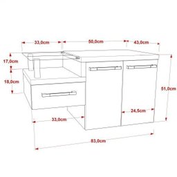 Gabinete para Banheiro Legno 830W  - 4