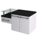 Ver imagem 3 de Gabinete para Banheiro Legno 830W Branco/Preto Onix