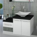 Ver imagem 1 de Gabinete para Banheiro Legno 830W Branco/Preto Onix