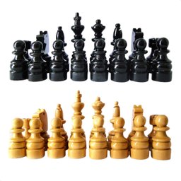32 Peças para Jogo de Xadrez em Madeira Rei 8,50cm Sports Mania - Preto - 5