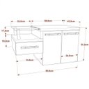 Ver imagem 4 de Gabinete para Banheiro Legno 830W Branco/Chess