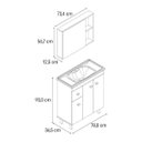 Ver imagem 3 de Gabinete com Espelho e Cuba Vigo Gaam Gabinetes