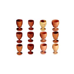 Kit 12 Und Tacinha De Pau Madeira 8x5cm - 1