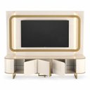 Ver imagem 3 de Home para TV até 75" 100% MDF com LED Atlanta Off White/Dourado Lukaliam