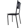 Cadeira para Cozinha Mc Tubular Almofadada Estrutura Preto com Assento Preto Medcombo - 5