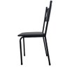 Cadeira para Cozinha Mc Tubular Almofadada Estrutura Preto com Assento Preto Medcombo - 4