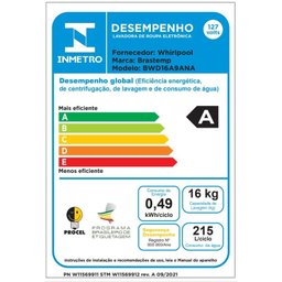 Máquina de Lavar Brastemp 16kg Titânio com Tecnologia Double Wash e Ciclo Tira Manchas Advanced- 110 - 7