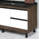 Ver imagem 3 de Gabinete Cozinha 2 Gavetas e 3 Porta Armário 144cm Multiuso: Avelato/branco