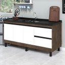 Ver imagem 1 de Gabinete Cozinha 2 Gavetas e 3 Porta Armário 144cm Multiuso: Avelato/branco