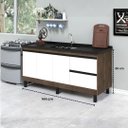 Ver imagem 5 de Gabinete Cozinha 2 Gavetas e 3 Porta Armário 144cm Multiuso: Avelato/branco