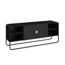 Ver mais imagens de Kit Aparador e Rack Orgânico Pé Metal Luna Preto/Nero