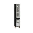 Ver imagem 2 de Paneleiro 2 Portas para Cozinha Modulada Milão Preto 182cm Menu Móveis