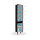 Ver imagem 3 de Paneleiro 2 Portas para Cozinha Modulada Milão Preto 182cm Menu Móveis