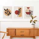 Ver imagem 2 de Conjunto com 3 lindos quadros pintados a mão medindo 60x45cm cada quadro para decoração