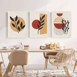 Conjunto com 3 lindos quadros pintados a mão medindo 60x45cm cada quadro para decoração