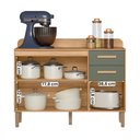 Ver imagem 3 de Balcão para Cozinha Maria Flor com 3 Portas e 2 Gavetas Freijo/verde