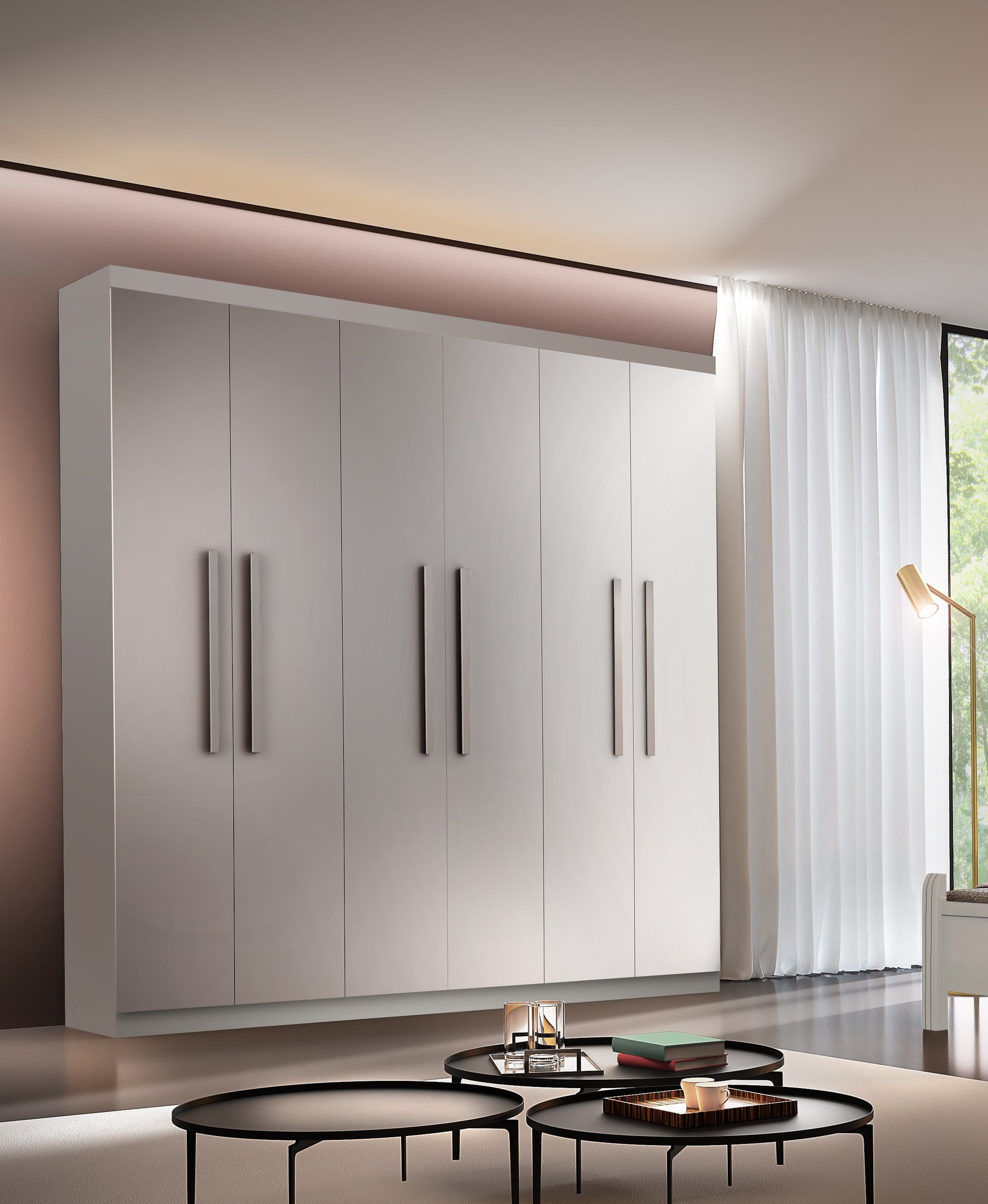 Guarda Roupa Espanha 6 Portas Branco MadeiraMadeira