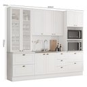 Ver imagem 5 de Cozinha Completa Americana 4 Peças Branco com Torre Quente 2 Fornos - Móveis Henn