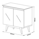 Ver imagem 6 de Buffet Classic 2 Portas Branco Acetinado e Espelho - Imcal Móveis
