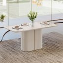 Ver imagem 1 de Mesa de Jantar Retangular 160cm 6 Lugares Flex Zuni Off N02 - Mpozenato - Mpozenato