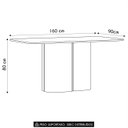 Ver imagem 4 de Mesa de Jantar Retangular 160cm 6 Lugares Flex Zuni Off N02 - Mpozenato - Mpozenato